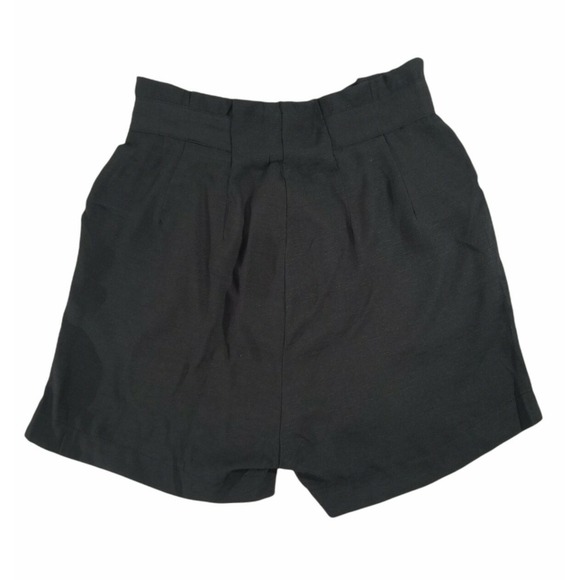 Floral Blooming Women Casual Black Pocket High- Waist Shorts Size S With Pockets - Picture 5 of 8